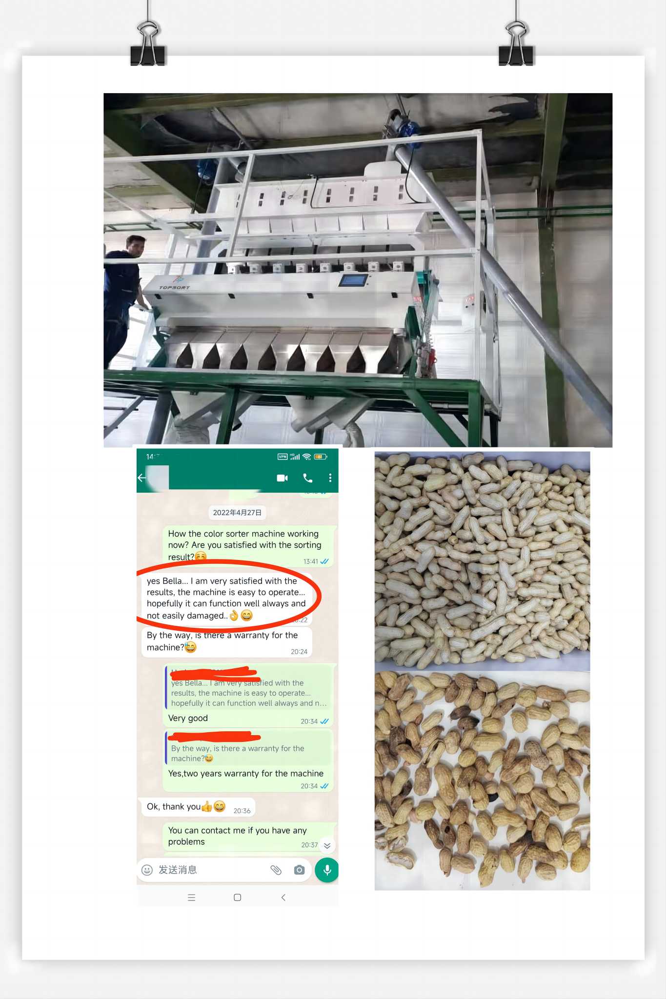 peanut sorting machine 