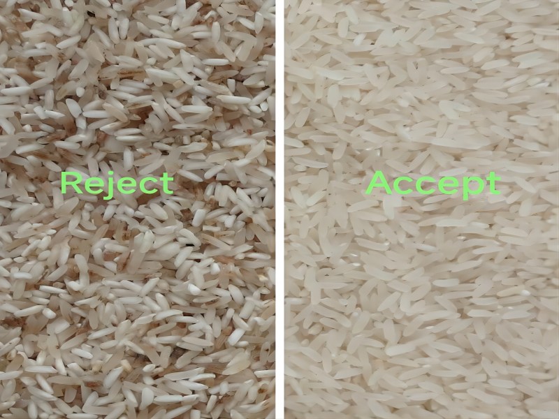 Pirinç için yüksek doğrulukta 7 kanallı renk sıralayıcı sınıflandırma